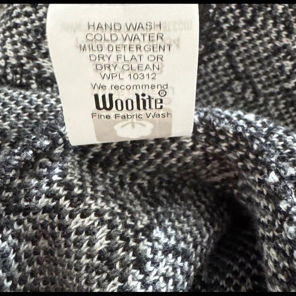 New Orleans Knitwear Sweater Cardigan Grey Black Leopard Print Size 3 Large NWT - Picture 9 of 10